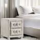 Reggie Beige Upholstered 2 Drawer Nightstand
