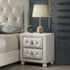 Reggie Beige Upholstered 2 Drawer Nightstand