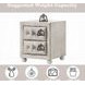 Reggie Beige Upholstered 2 Drawer Nightstand