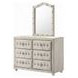 Reggie Beige Upholstered Arched Dresser Mirror