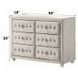 Reggie Beige Upholstered 6 Drawer Dresser