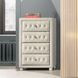 Reggie Beige Upholstered 4 Drawer Chest