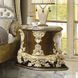 Desiderius Antique Gold and Hand Paint Brown 2 Drawer Nightstand