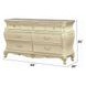 Chantelle Pearl White 7 Drawer Marble Top Dresser