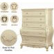Chantelle Pearl White 5 Drawer Chest
