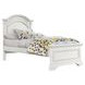 Olivia Brushed White Twin Panel Bed