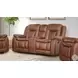 Morello Brown Power Reclining 77" Console Loveseat Power Footrest
