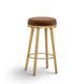 Oodle Bronze Performance Vegan Mohair Upholstered Bar Stool