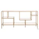 Beakman Brass And Clear Glass Low Bookcase