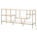 Beakman Brass And Clear Glass Low Bookcase