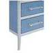 Beckett Dyed Grasscloth and Light Blue Matte Lacquer 4 Drawer Chest