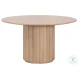 Belfast Natural Oak 54" Round Dining Table