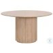 Belfast Natural Oak 54" Round Dining Table