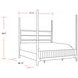 Escape Glazed Natural Oak Queen Upholstered Poster Bed