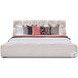 Escape Fluffy River Rock Queen Upholstered Panel Bed