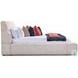 Escape Fluffy River Rock Queen Upholstered Panel Bed