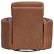 Radius Vintage Whiskey Leather Swivel Glider Power Recliner with USB Charging