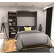 Pur Bark Grey 90" Queen Murphy Bed with Shelving Unit