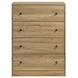 Vega Natural Oak Melamine Bookcase Bedroom Set