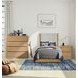 Modena Natural and Cream Twin Upholstered Panel Bed