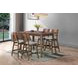 Oscar Walnut and Gray 59" Rectangular Counter Height Dining Set with 4 Cushion Chairs