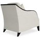 Pitch Perfect White Upholstered Accent Chair with Pillow