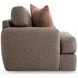 Cameron Brown Upholstered Swivel Chair with Pillow