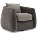 Sarene Gray Upholstered Outdoor Swivel Accent Chair