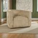 Biggs Brown Upholstered Swivel Accent Chair