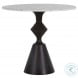 Benedict Volakas Marble And Cerused Black Bistro Dining Table