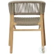 Bettin Natural Wood And Taupe Rope Dining Chair