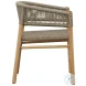 Bettin Natural Wood And Taupe Rope Dining Chair