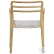 Dett Natural Wood And White Weave Dining Chair