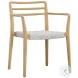 Dett Natural Wood And White Weave Dining Chair