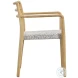 Dett Natural Wood And White Weave Dining Chair