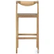 Rose Natural And Taupe Bar Stool