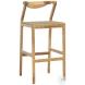 Rose Natural And Taupe Bar Stool