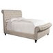 Jackie Crepe King Upholstered Sleigh Bed