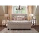 Jackie Crepe King Upholstered Sleigh Bed