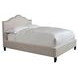 Jamie Flour Natural Performance Fabric Queen Upholstered Panel Bed
