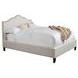 Jamie Flour Natural Performance Fabric Queen Upholstered Panel Bed