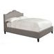Jamie Falstaff Gray Performance Fabric King Upholstered Panel Bed