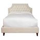 Jasmine Champagne Natural Queen Upholstered Panel Bed