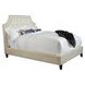 Jasmine Champagne Natural Queen Upholstered Panel Bed