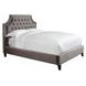 Jasmine Flannel Gray Queen Upholstered Panel Bed