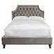 Jasmine Flannel Gray Queen Upholstered Panel Bed