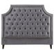 Jasmine Flannel Gray Queen Upholstered Panel Bed