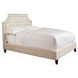 Jasmine Champagne Natural King Upholstered Panel Bed
