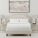 Jasmine Champagne Natural California King Upholstered Panel Bed