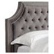 Jasmine Flannel Gray California King Upholstered Panel Bed